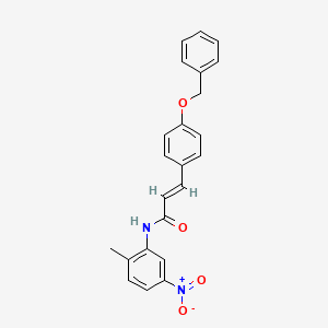 molecular formula C23H20N2O4 B3477231 3-[4-(benzyloxy)phenyl]-N-(2-methyl-5-nitrophenyl)acrylamide 