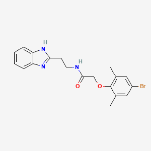 molecular formula C19H20BrN3O2 B3477237 N-[2-(1H-benzimidazol-2-yl)ethyl]-2-(4-bromo-2,6-dimethylphenoxy)acetamide 
