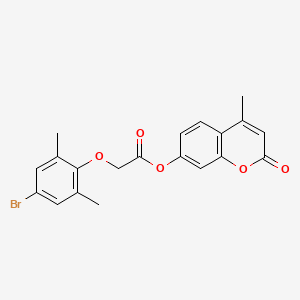 molecular formula C20H17BrO5 B3477238 4-methyl-2-oxo-2H-chromen-7-yl (4-bromo-2,6-dimethylphenoxy)acetate 