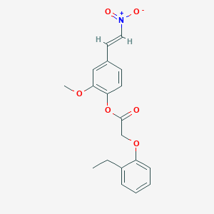 molecular formula C19H19NO6 B3477246 2-methoxy-4-(2-nitrovinyl)phenyl (2-ethylphenoxy)acetate 