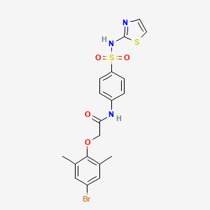 molecular formula C19H18BrN3O4S2 B3477249 2-(4-bromo-2,6-dimethylphenoxy)-N-{4-[(1,3-thiazol-2-ylamino)sulfonyl]phenyl}acetamide 