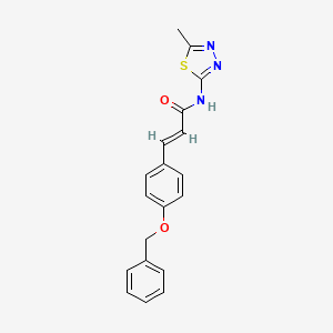 molecular formula C19H17N3O2S B3477251 3-[4-(benzyloxy)phenyl]-N-(5-methyl-1,3,4-thiadiazol-2-yl)acrylamide 