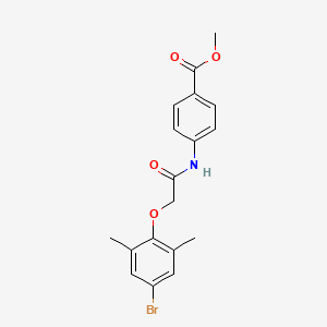 molecular formula C18H18BrNO4 B3477270 methyl 4-{[(4-bromo-2,6-dimethylphenoxy)acetyl]amino}benzoate 