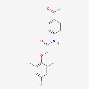 N-(4-acetylphenyl)-2-(4-bromo-2,6-dimethylphenoxy)acetamide