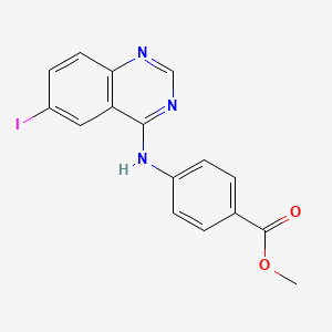 molecular formula C16H12IN3O2 B3477298 methyl 4-[(6-iodo-4-quinazolinyl)amino]benzoate 