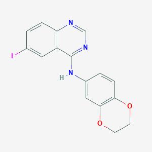 N-(2,3-dihydro-1,4-benzodioxin-6-yl)-6-iodo-4-quinazolinamine
