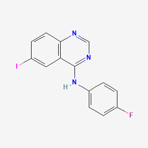 molecular formula C14H9FIN3 B3477310 N-(4-fluorophenyl)-6-iodo-4-quinazolinamine 