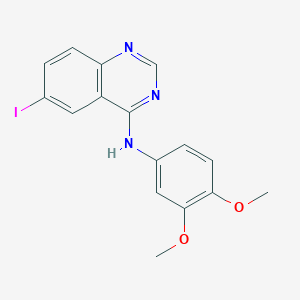 molecular formula C16H14IN3O2 B3477314 N-(3,4-dimethoxyphenyl)-6-iodo-4-quinazolinamine 