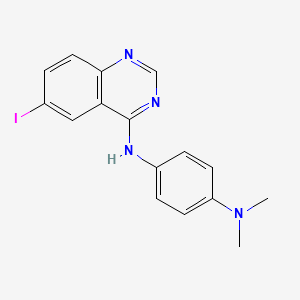 molecular formula C16H15IN4 B3477328 N'-(6-iodo-4-quinazolinyl)-N,N-dimethyl-1,4-benzenediamine 