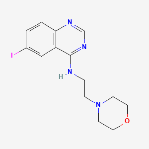 molecular formula C14H17IN4O B3477338 6-iodo-N-[2-(4-morpholinyl)ethyl]-4-quinazolinamine 