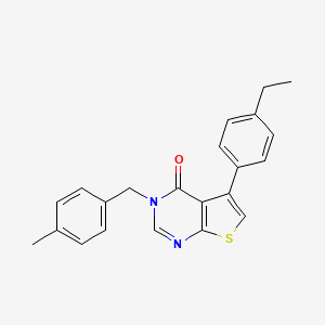 molecular formula C22H20N2OS B3477353 5-(4-ethylphenyl)-3-(4-methylbenzyl)thieno[2,3-d]pyrimidin-4(3H)-one 