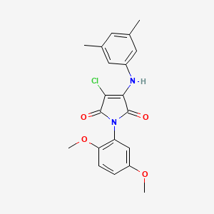 molecular formula C20H19ClN2O4 B3477386 3-chloro-1-(2,5-dimethoxyphenyl)-4-[(3,5-dimethylphenyl)amino]-1H-pyrrole-2,5-dione 
