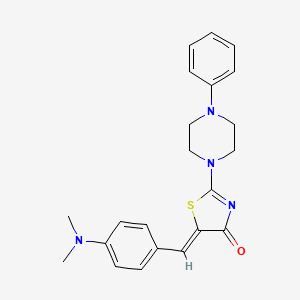 molecular formula C22H24N4OS B3477405 5-[4-(dimethylamino)benzylidene]-2-(4-phenyl-1-piperazinyl)-1,3-thiazol-4(5H)-one 