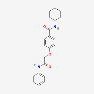 molecular formula C21H24N2O3 B3477416 4-(2-anilino-2-oxoethoxy)-N-cyclohexylbenzamide 