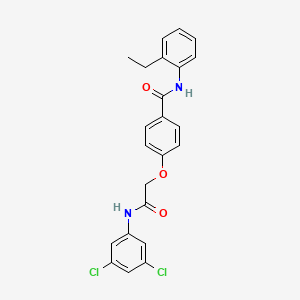 4-{2-[(3,5-dichlorophenyl)amino]-2-oxoethoxy}-N-(2-ethylphenyl)benzamide
