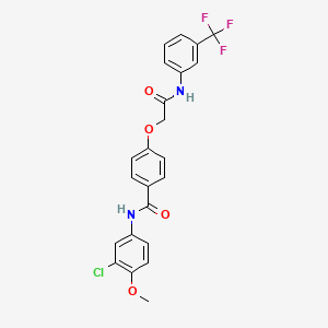 N-(3-chloro-4-methoxyphenyl)-4-(2-oxo-2-{[3-(trifluoromethyl)phenyl]amino}ethoxy)benzamide