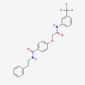 4-(2-oxo-2-{[3-(trifluoromethyl)phenyl]amino}ethoxy)-N-(2-phenylethyl)benzamide