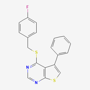 4-[(4-fluorobenzyl)thio]-5-phenylthieno[2,3-d]pyrimidine