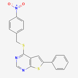 4-[(4-nitrobenzyl)thio]-6-phenylthieno[2,3-d]pyrimidine