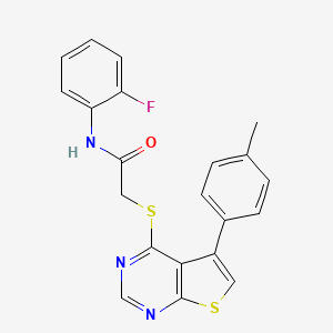 N-(2-fluorophenyl)-2-{[5-(4-methylphenyl)thieno[2,3-d]pyrimidin-4-yl]thio}acetamide