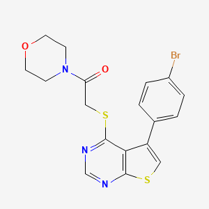 5-(4-bromophenyl)-4-{[2-(4-morpholinyl)-2-oxoethyl]thio}thieno[2,3-d]pyrimidine