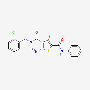 3-(2-chlorobenzyl)-5-methyl-4-oxo-N-phenyl-3,4-dihydrothieno[2,3-d]pyrimidine-6-carboxamide