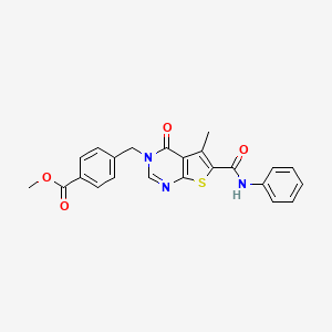 molecular formula C23H19N3O4S B3477568 methyl 4-{[6-(anilinocarbonyl)-5-methyl-4-oxothieno[2,3-d]pyrimidin-3(4H)-yl]methyl}benzoate 