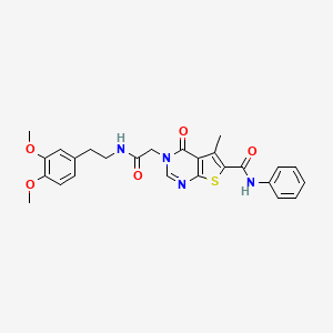 3-(2-{[2-(3,4-dimethoxyphenyl)ethyl]amino}-2-oxoethyl)-5-methyl-4-oxo-N-phenyl-3,4-dihydrothieno[2,3-d]pyrimidine-6-carboxamide