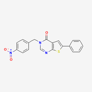 molecular formula C19H13N3O3S B3477607 3-(4-nitrobenzyl)-6-phenylthieno[2,3-d]pyrimidin-4(3H)-one 