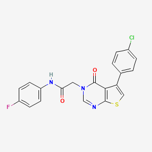 2-[5-(4-chlorophenyl)-4-oxothieno[2,3-d]pyrimidin-3(4H)-yl]-N-(4-fluorophenyl)acetamide