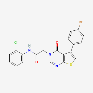 molecular formula C20H13BrClN3O2S B3477628 2-[5-(4-bromophenyl)-4-oxothieno[2,3-d]pyrimidin-3(4H)-yl]-N-(2-chlorophenyl)acetamide 