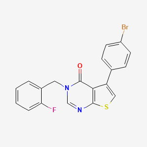 molecular formula C19H12BrFN2OS B3477632 5-(4-bromophenyl)-3-(2-fluorobenzyl)thieno[2,3-d]pyrimidin-4(3H)-one 