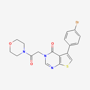 molecular formula C18H16BrN3O3S B3477644 5-(4-bromophenyl)-3-[2-(4-morpholinyl)-2-oxoethyl]thieno[2,3-d]pyrimidin-4(3H)-one 
