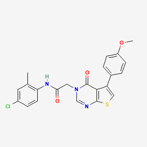 molecular formula C22H18ClN3O3S B3477657 N-(4-chloro-2-methylphenyl)-2-[5-(4-methoxyphenyl)-4-oxothieno[2,3-d]pyrimidin-3(4H)-yl]acetamide 