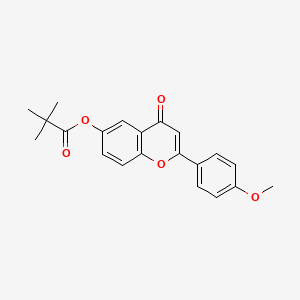 molecular formula C21H20O5 B3477658 2-(4-methoxyphenyl)-4-oxo-4H-chromen-6-yl pivalate 