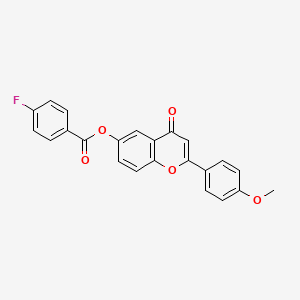 molecular formula C23H15FO5 B3477676 2-(4-methoxyphenyl)-4-oxo-4H-chromen-6-yl 4-fluorobenzoate 
