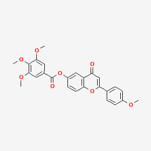 molecular formula C26H22O8 B3477682 2-(4-methoxyphenyl)-4-oxo-4H-chromen-6-yl 3,4,5-trimethoxybenzoate 