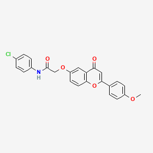 molecular formula C24H18ClNO5 B3477697 N-(4-chlorophenyl)-2-{[2-(4-methoxyphenyl)-4-oxo-4H-chromen-6-yl]oxy}acetamide 