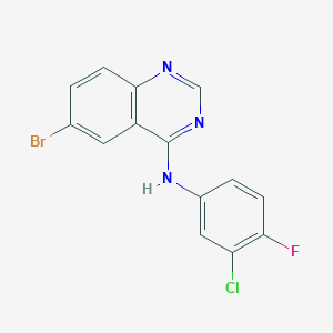 molecular formula C14H8BrClFN3 B3477704 6-bromo-N-(3-chloro-4-fluorophenyl)-4-quinazolinamine 