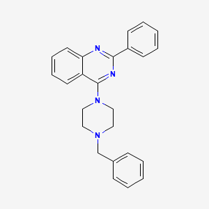 molecular formula C25H24N4 B3477708 4-(4-benzyl-1-piperazinyl)-2-phenylquinazoline 