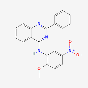molecular formula C21H16N4O3 B3477715 N-(2-methoxy-5-nitrophenyl)-2-phenyl-4-quinazolinamine 