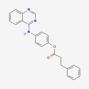 molecular formula C23H19N3O2 B3477718 4-(4-quinazolinylamino)phenyl 3-phenylpropanoate 