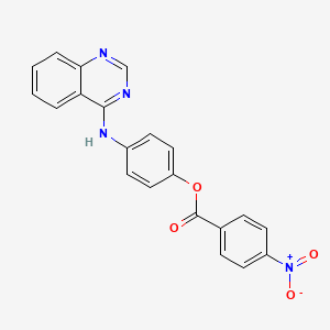 molecular formula C21H14N4O4 B3477722 4-(4-quinazolinylamino)phenyl 4-nitrobenzoate 