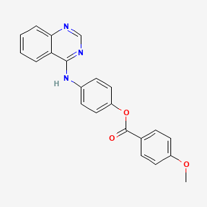 molecular formula C22H17N3O3 B3477729 4-(4-quinazolinylamino)phenyl 4-methoxybenzoate 