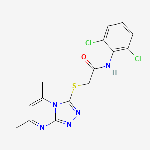 N-(2,6-dichlorophenyl)-2-[(5,7-dimethyl[1,2,4]triazolo[4,3-a]pyrimidin-3-yl)thio]acetamide