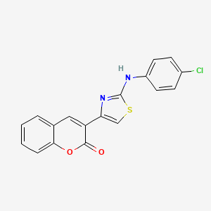 molecular formula C18H11ClN2O2S B3477747 3-{2-[(4-chlorophenyl)amino]-1,3-thiazol-4-yl}-2H-chromen-2-one 