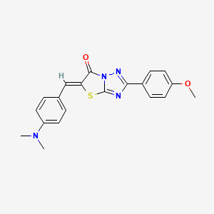 molecular formula C20H18N4O2S B3477759 5-[4-(dimethylamino)benzylidene]-2-(4-methoxyphenyl)[1,3]thiazolo[3,2-b][1,2,4]triazol-6(5H)-one 