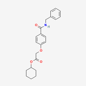 molecular formula C22H25NO4 B3477772 cyclohexyl {4-[(benzylamino)carbonyl]phenoxy}acetate 