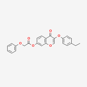 molecular formula C25H20O6 B3477797 3-(4-ethylphenoxy)-4-oxo-4H-chromen-7-yl phenoxyacetate 