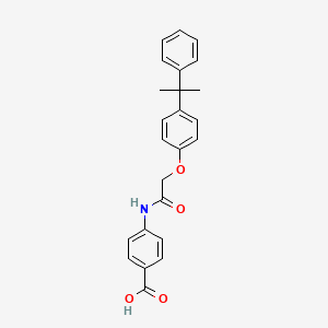molecular formula C24H23NO4 B3477810 4-({[4-(1-methyl-1-phenylethyl)phenoxy]acetyl}amino)benzoic acid 